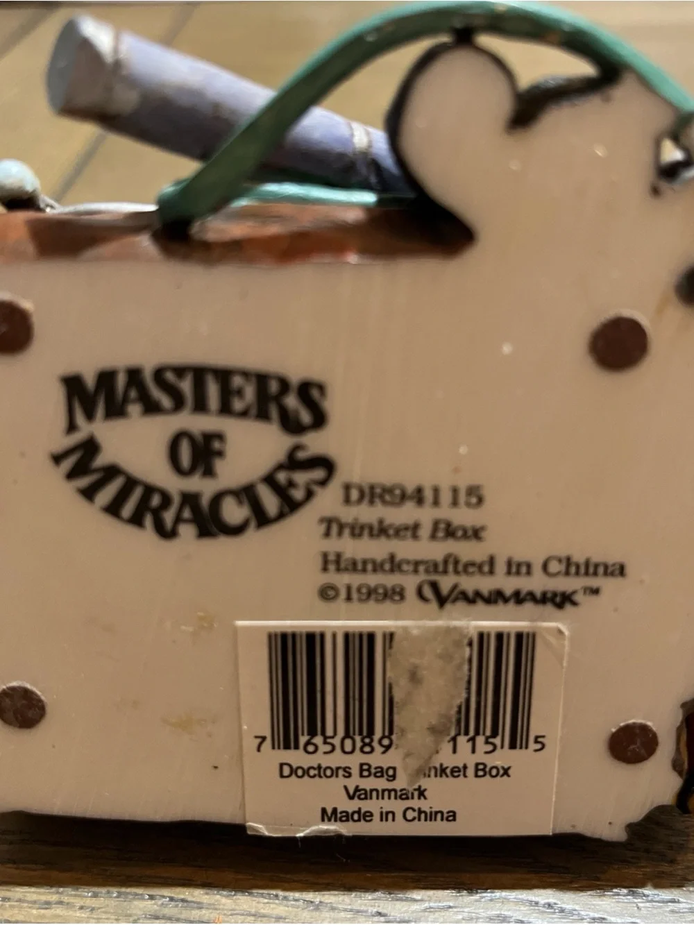 Masters Of Miracles Doctors Bag Trinket Box 1998-